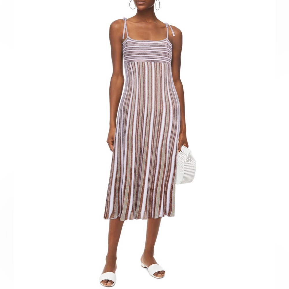 MISSONI Metallic striped crochet-knit maxi dress (US 2 /IT 38))